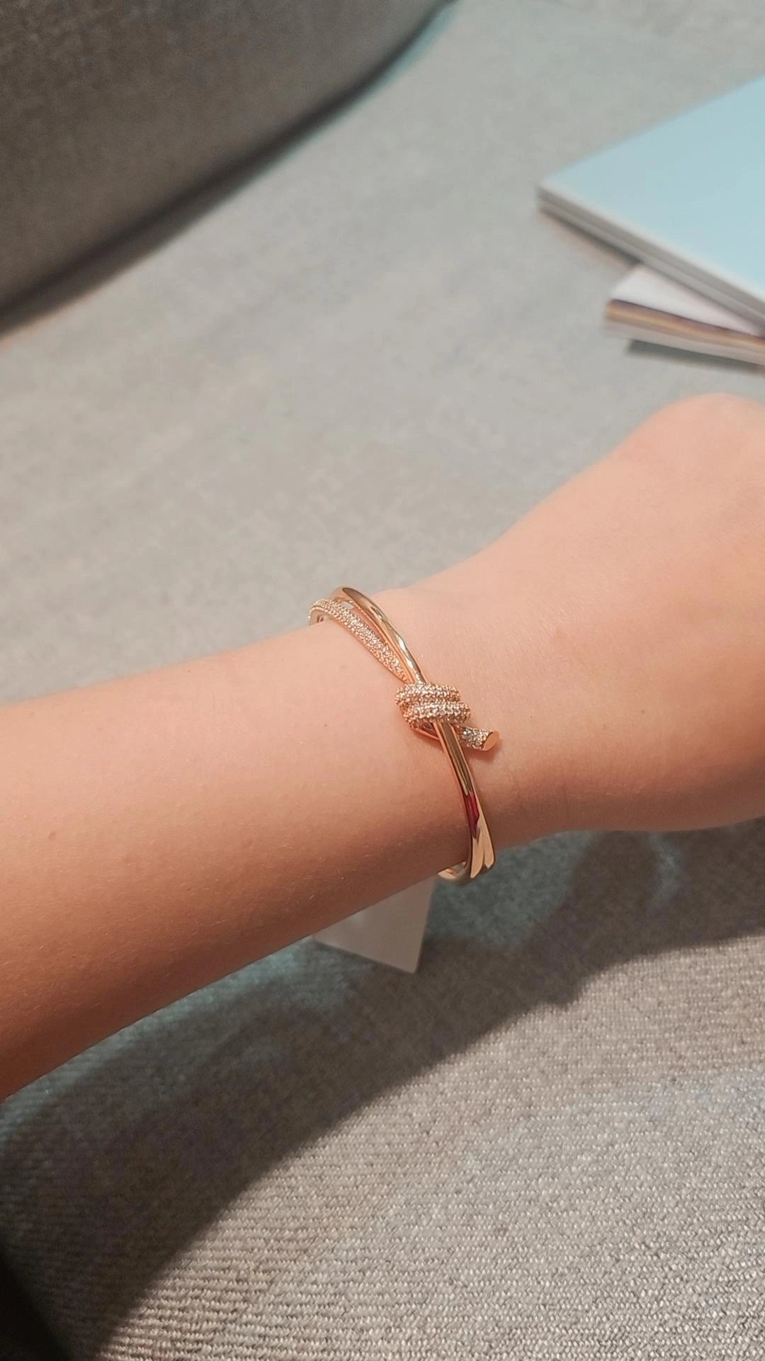 Tif Knot rose gold plated bracelet