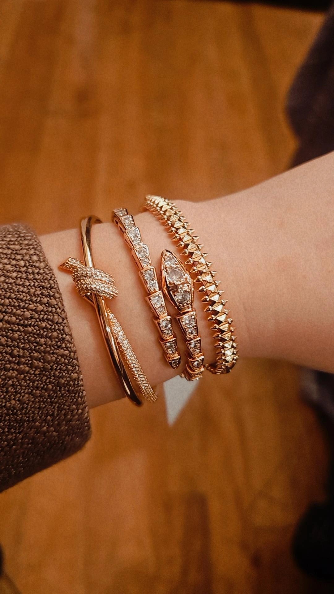 Tif Knot rose gold plated bracelet