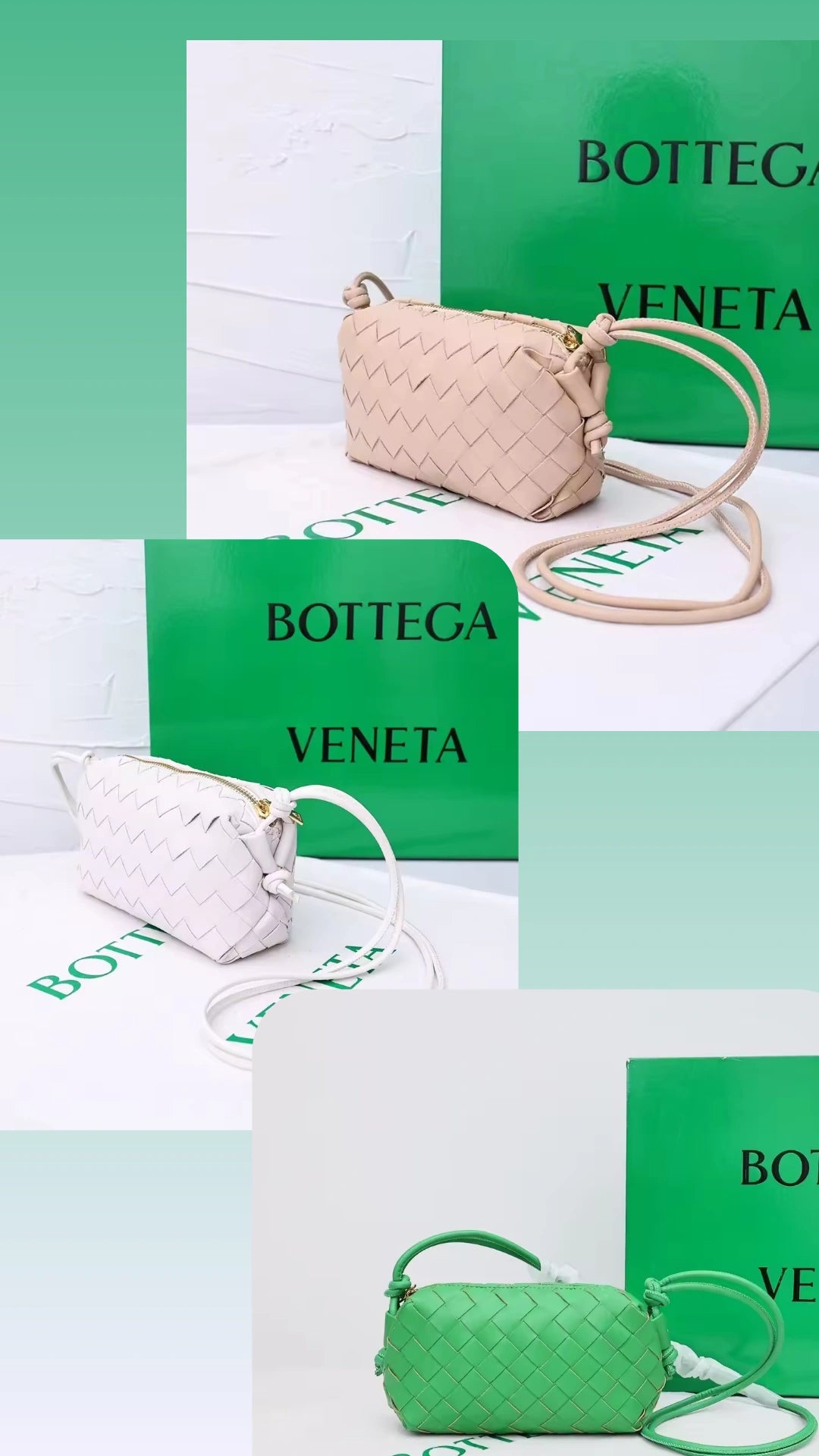 Bv leather crossbody with zipper 4 colors preorder