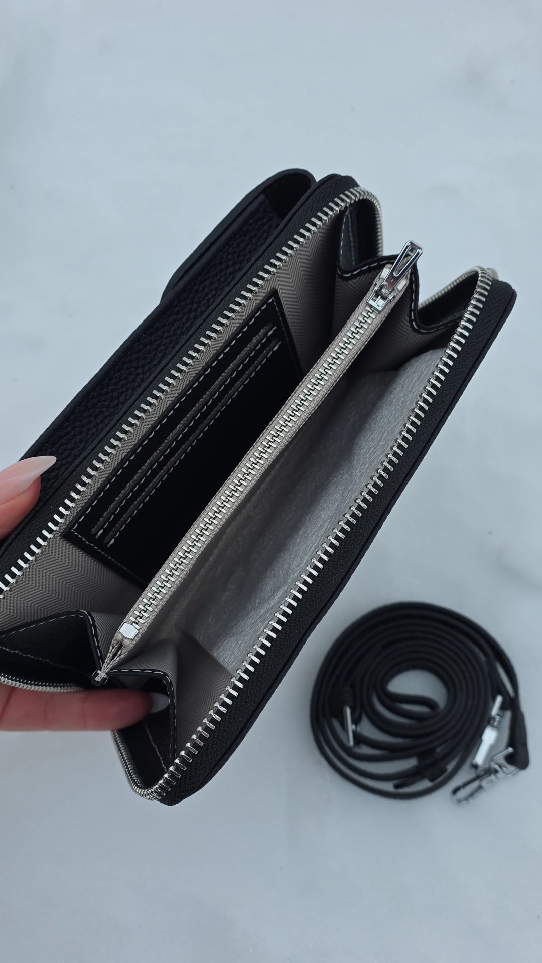 H Black phone bag+wallet preorder