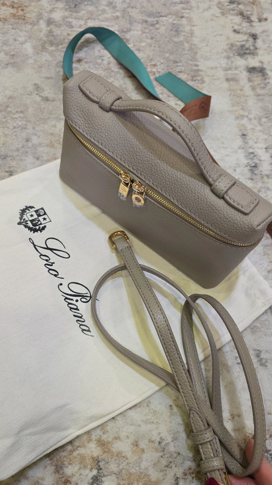 LP taupe crossbody bag in stock