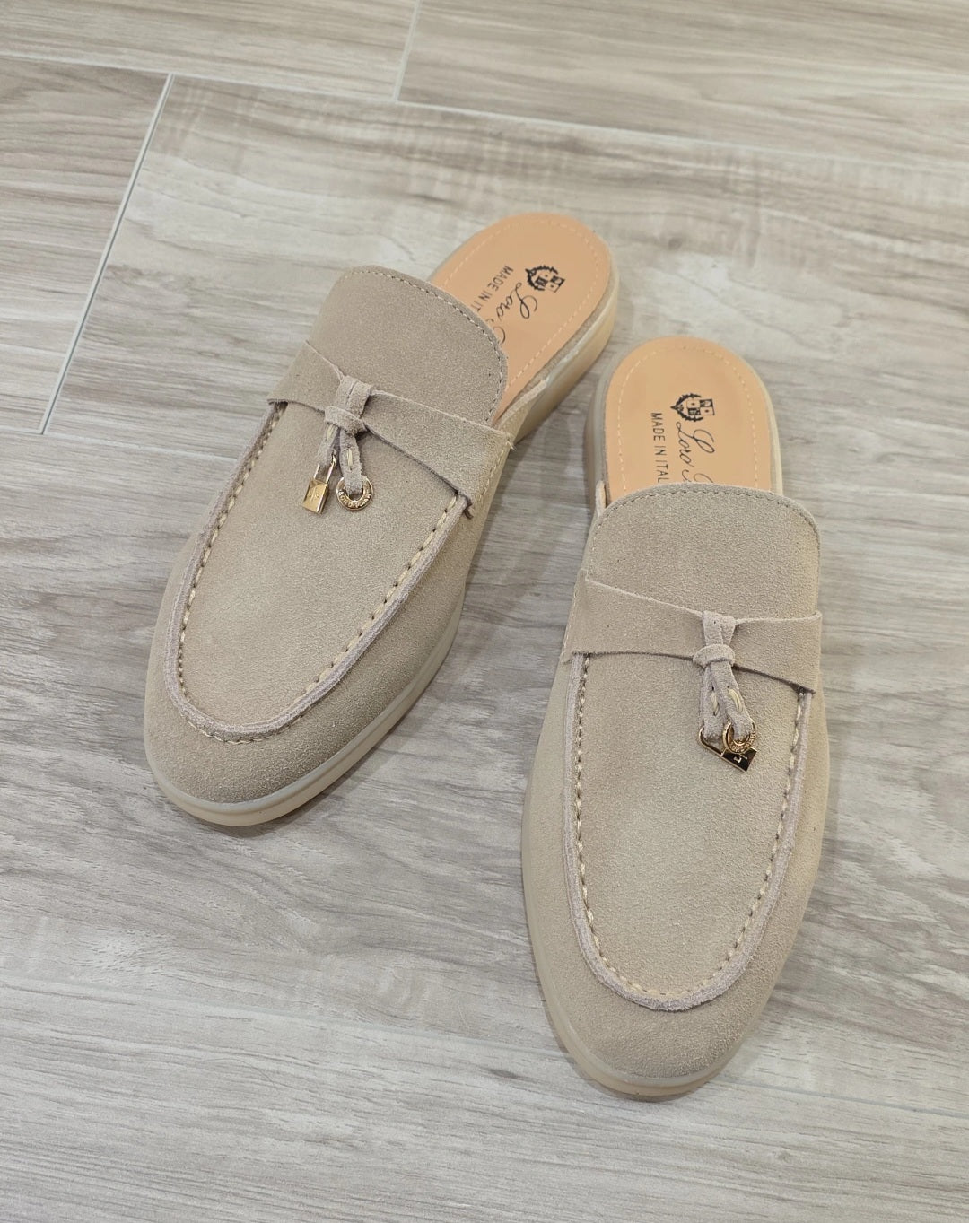 Beige LP Mules preorder