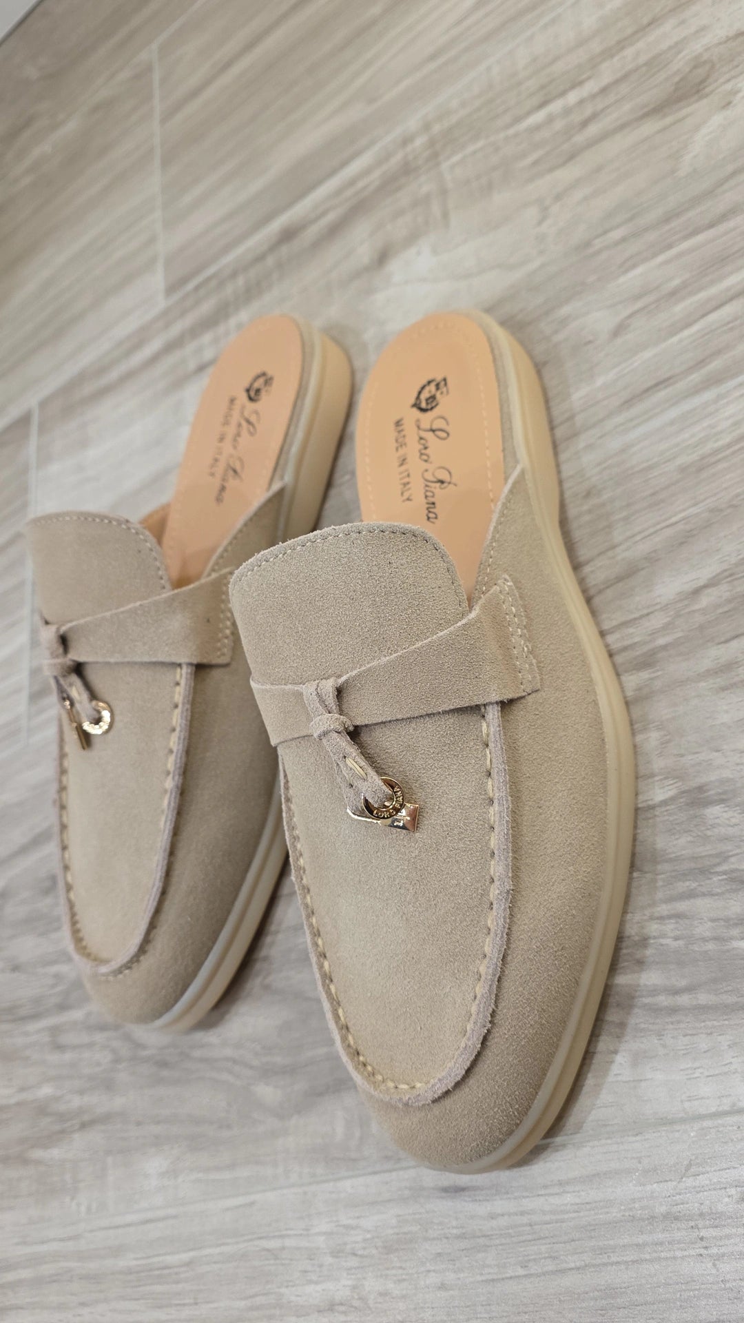 Beige LP Mules preorder