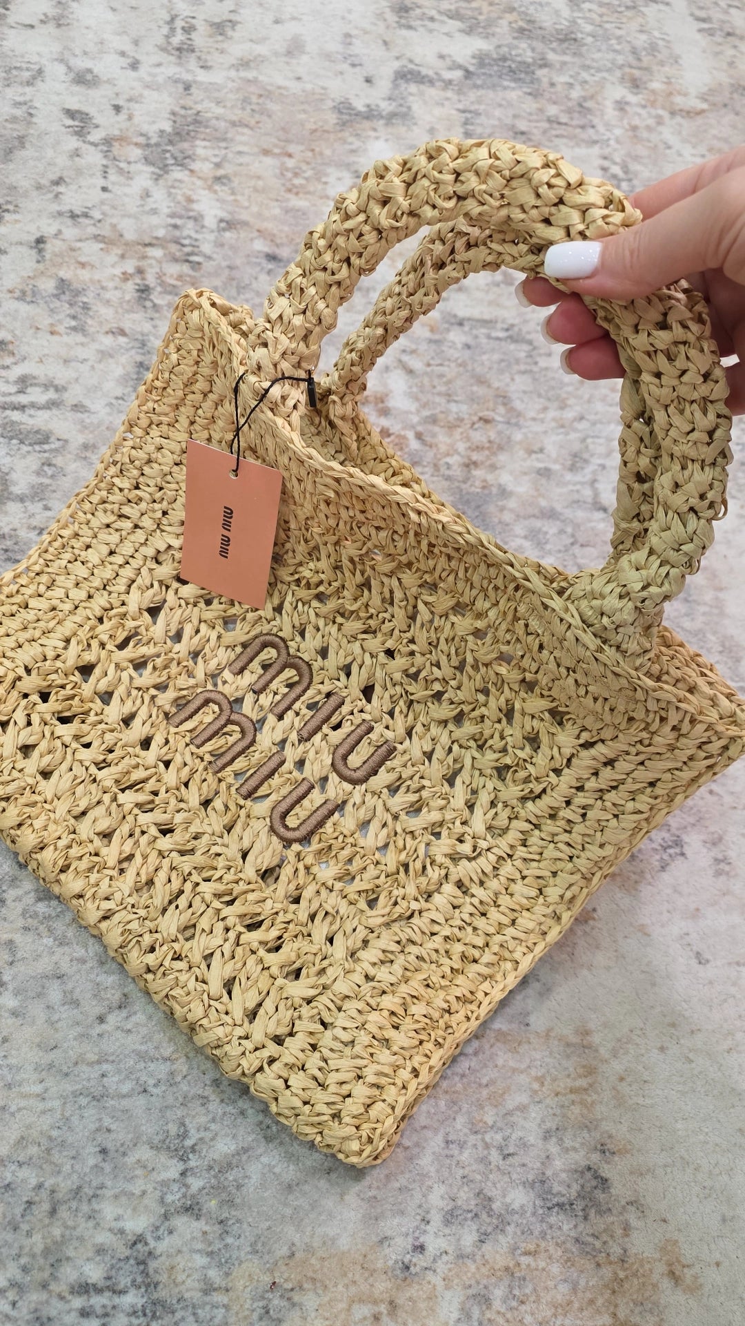 MM straw crossbody and handbag