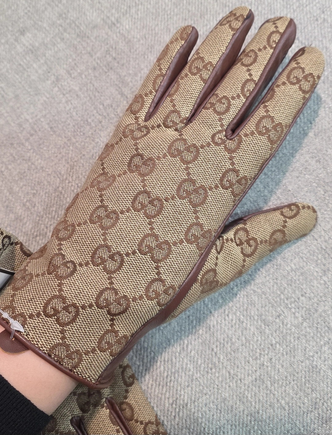 G brown leather gloves preorder