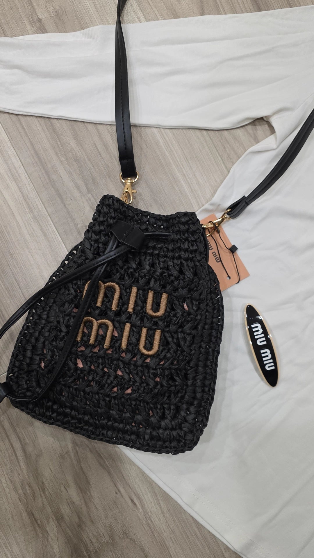MM black straw summer bag preorder