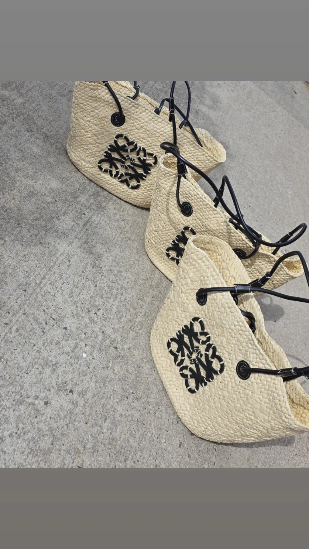 Lw straw black beach Bag