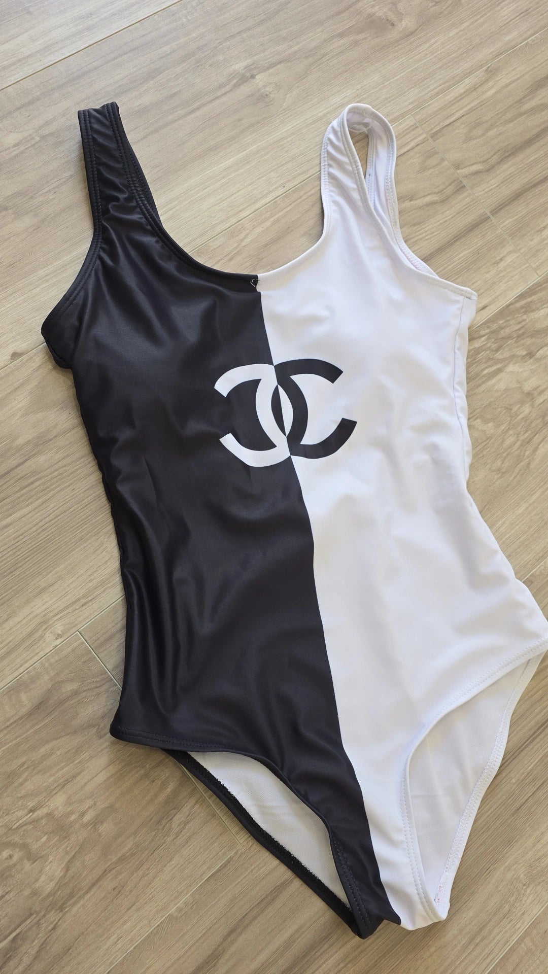 Black and white C bathing suit size M
