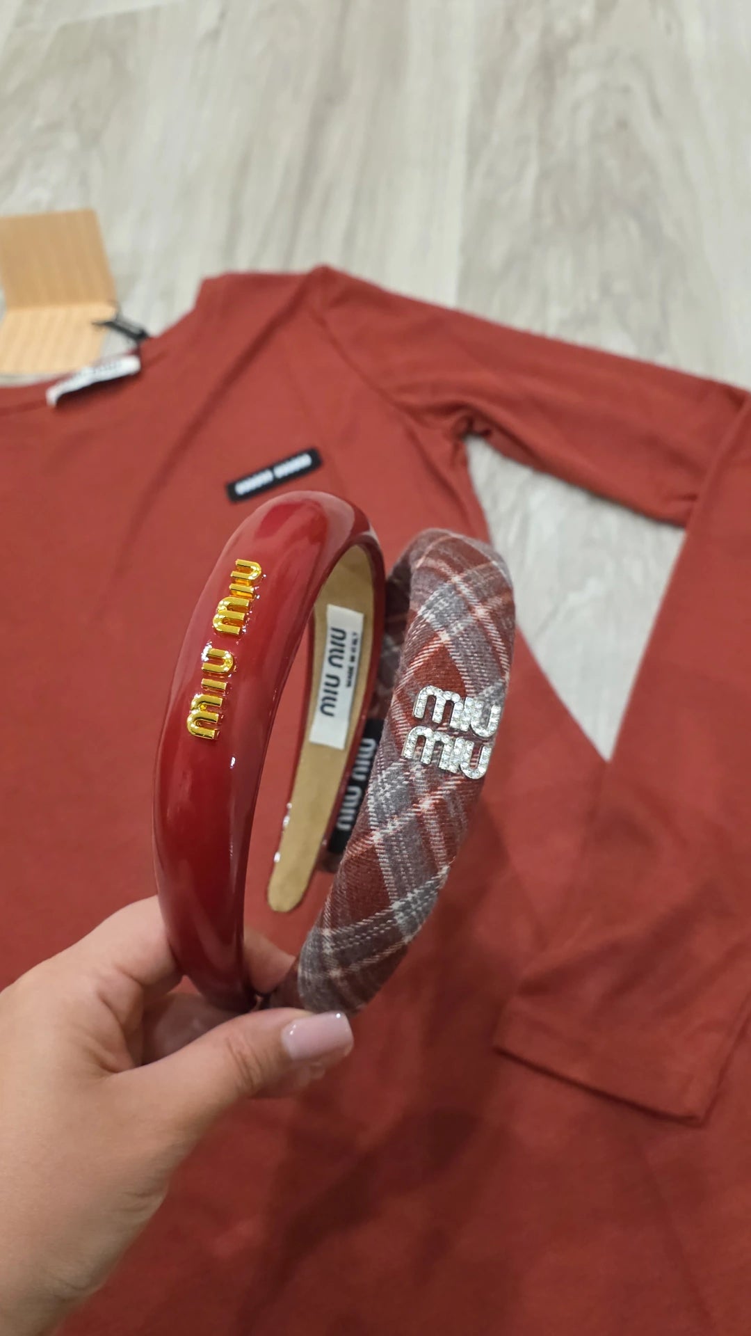 Red MM shiny headband in stock