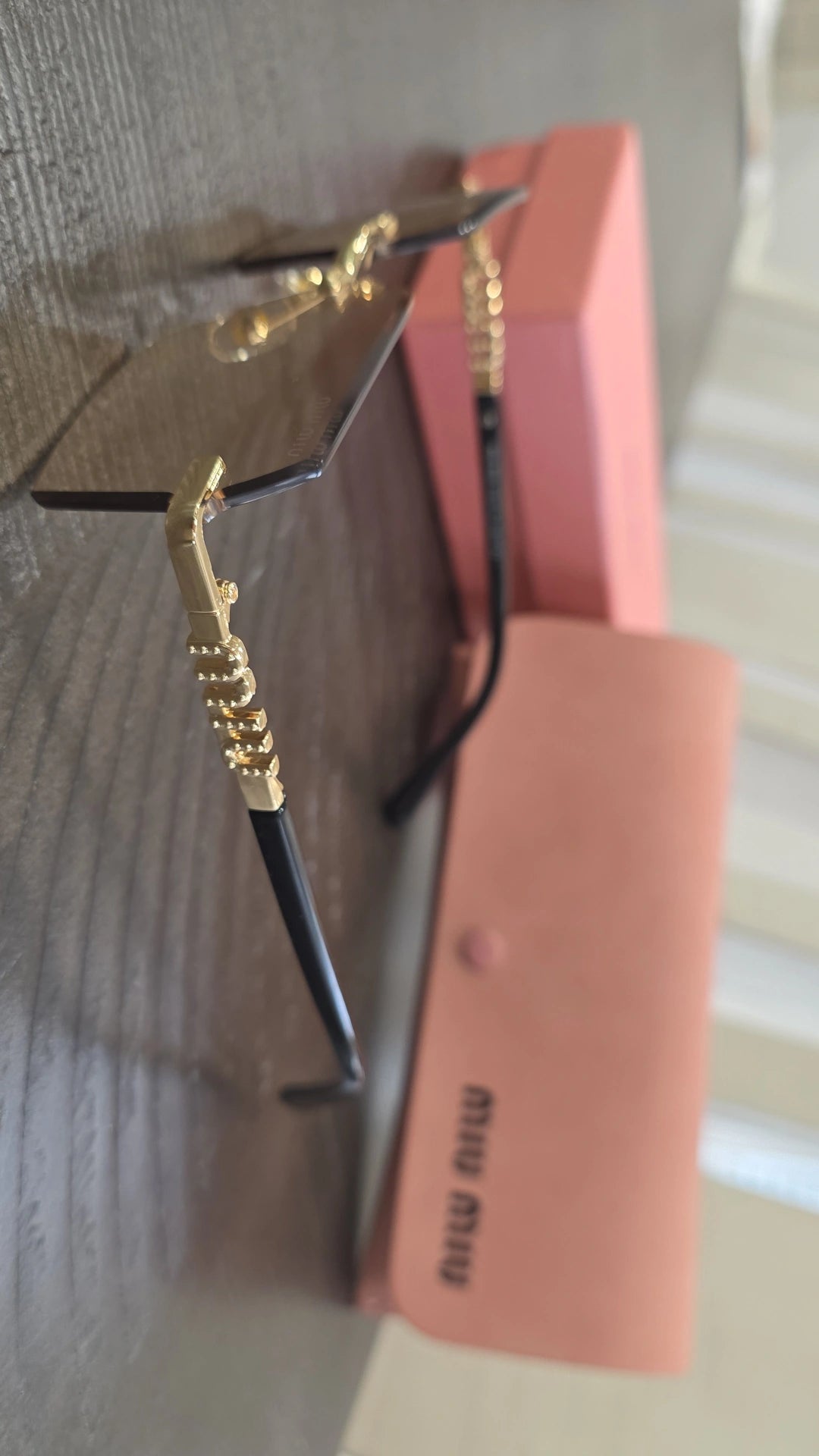 Light brown MM rectangular sunglasses
