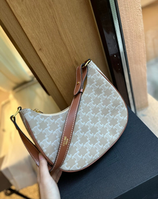 Cel Beige/White Brown Stap Bag preorder