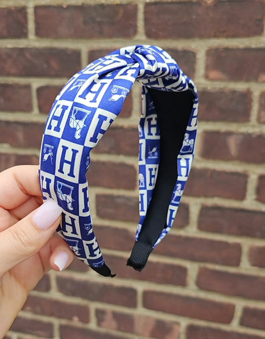 Blue H Headband