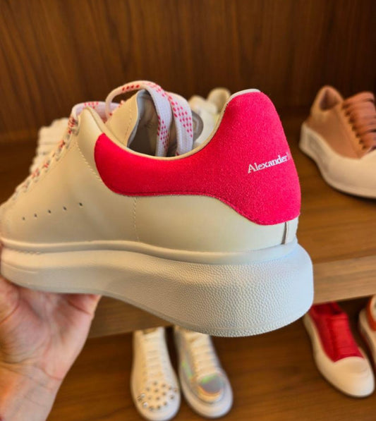 White/Hot pink sneakers preorder