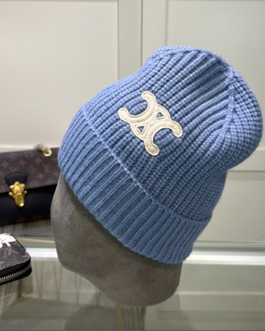 Cel blue beanie hat in stock