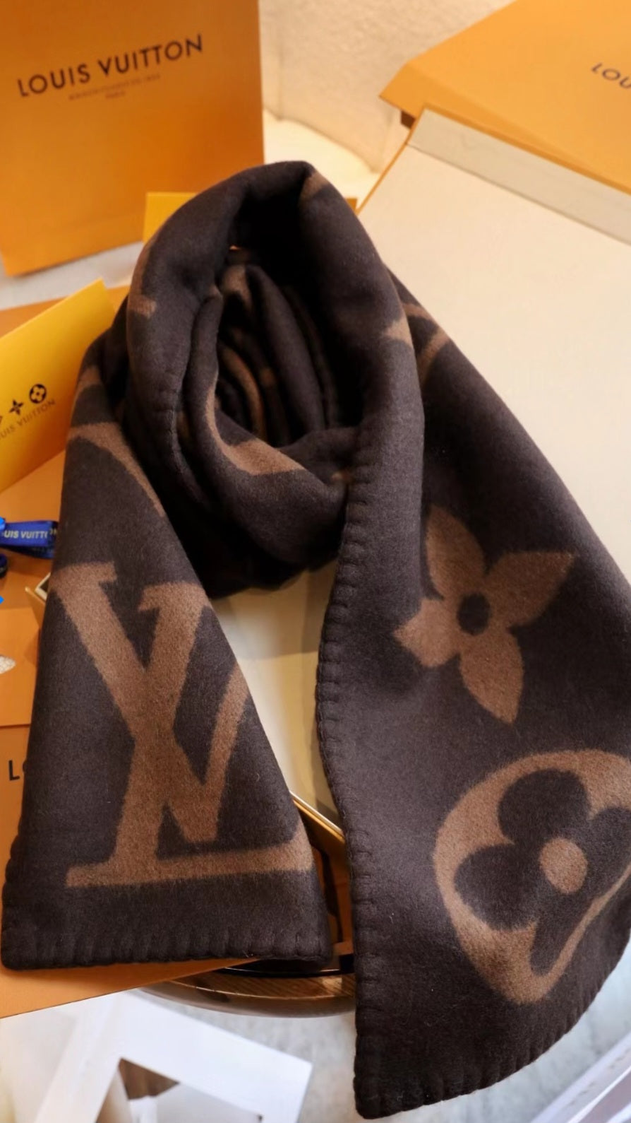 L Brown Scarf preorder