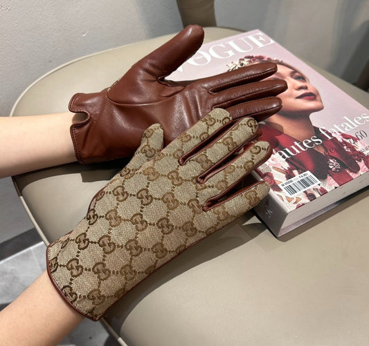 G brown leather gloves preorder