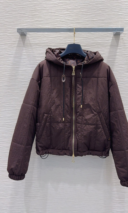 L Brown Jacket with hood preorder
