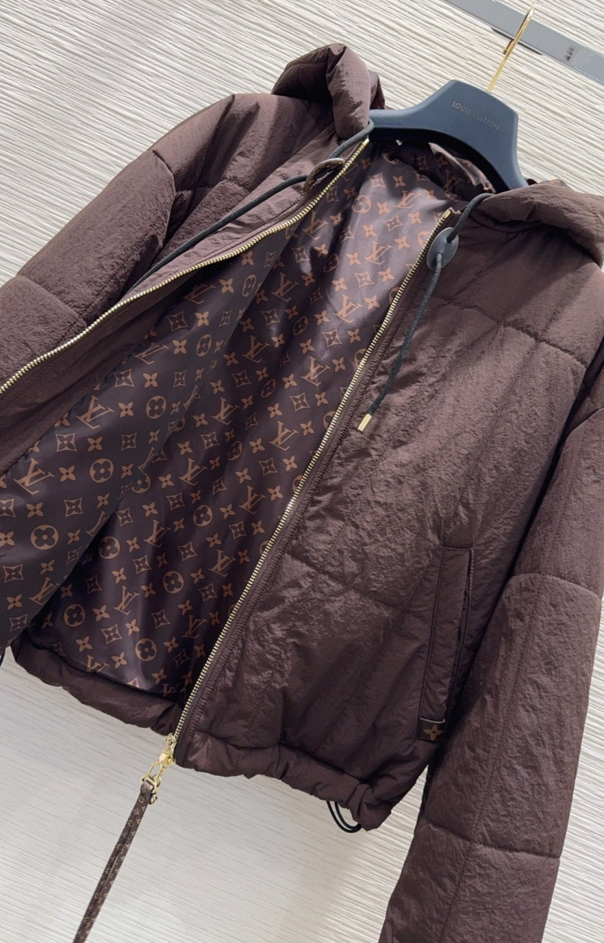 L Brown Jacket with hood preorder