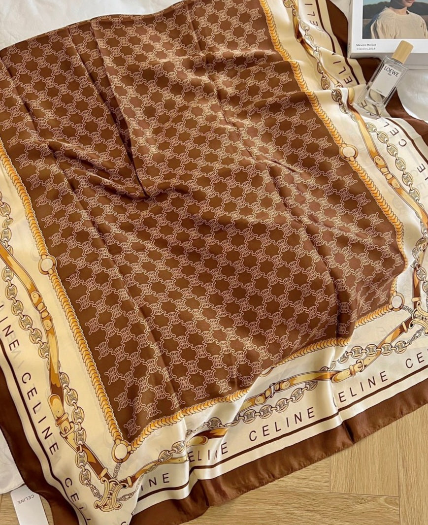 Cel Brown with chains headscarf preorder