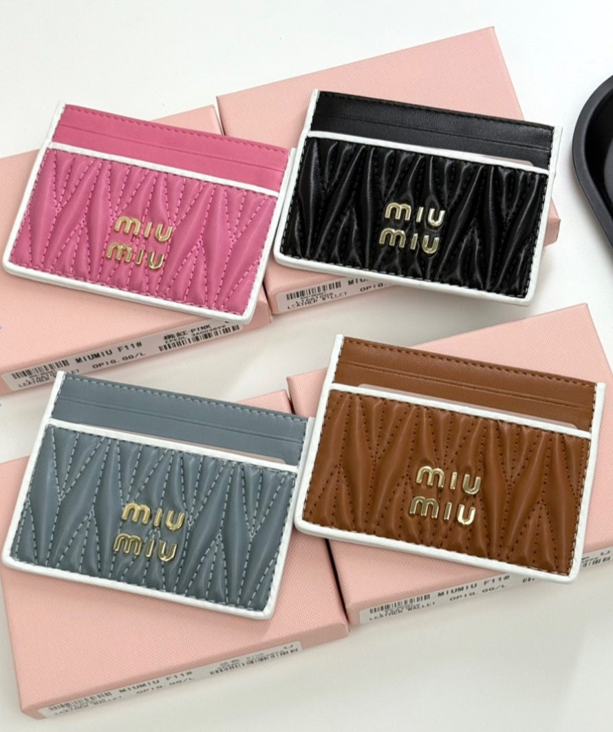 MM leather cardholder wallets 4 colors preorder