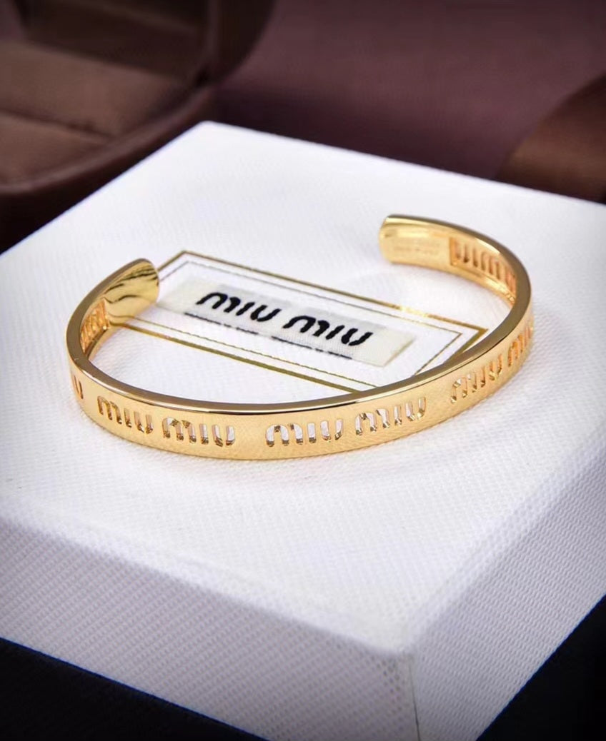 MM gold plated copper open bangle