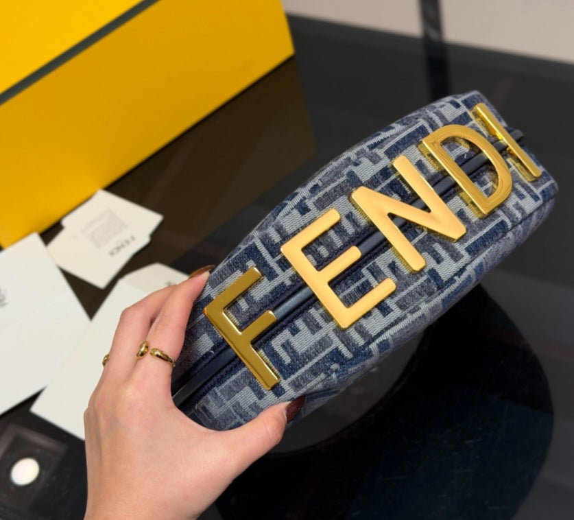 F denim crossbody/shoulder bag in stock