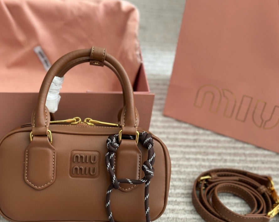 MM mini luggage brown crossbody and handbag preorder