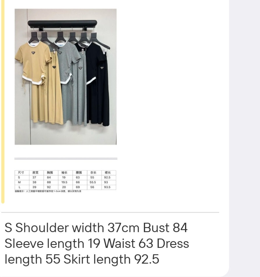 P Top&Skirt set 3 colors preorder