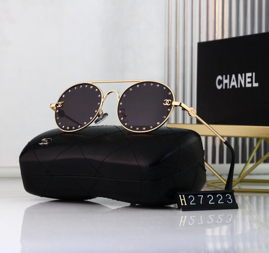 C Circle With Stones Sunglasses