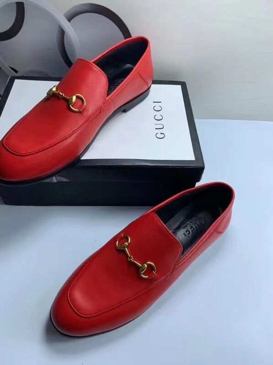 Red Loafers Leather in stock Size 8