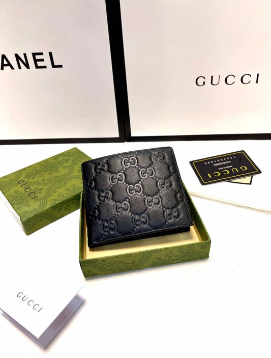 Black G leather wallet