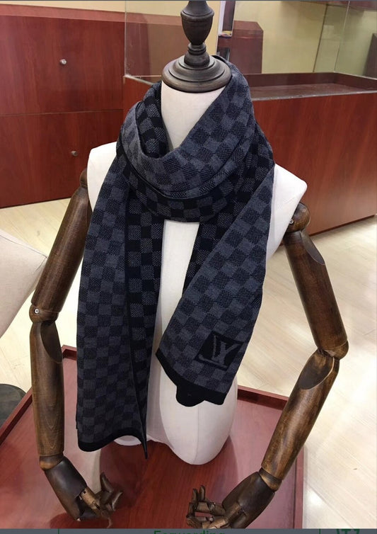 Men's Scarf Black/Charcoal